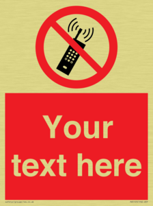 Custom No Mobiles Sign